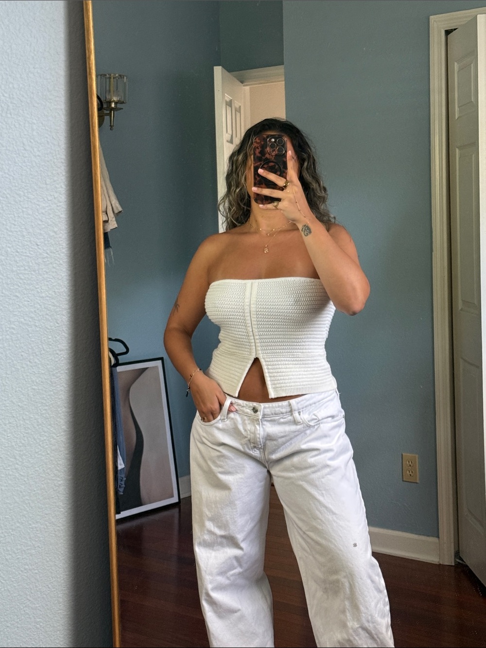 Strapless Knit Top